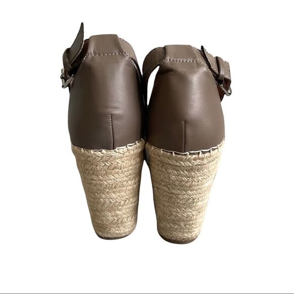 Steve MADDEN Suede Jaylen Wedge Espadrilles Summer Sandals Tan 10 - Picture 10 of 14